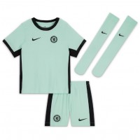 Camisa de Futebol Chelsea Moises Caicedo #25 Equipamento Alternativo Infantil 2023-24 Manga Curta (+ Calças curtas)